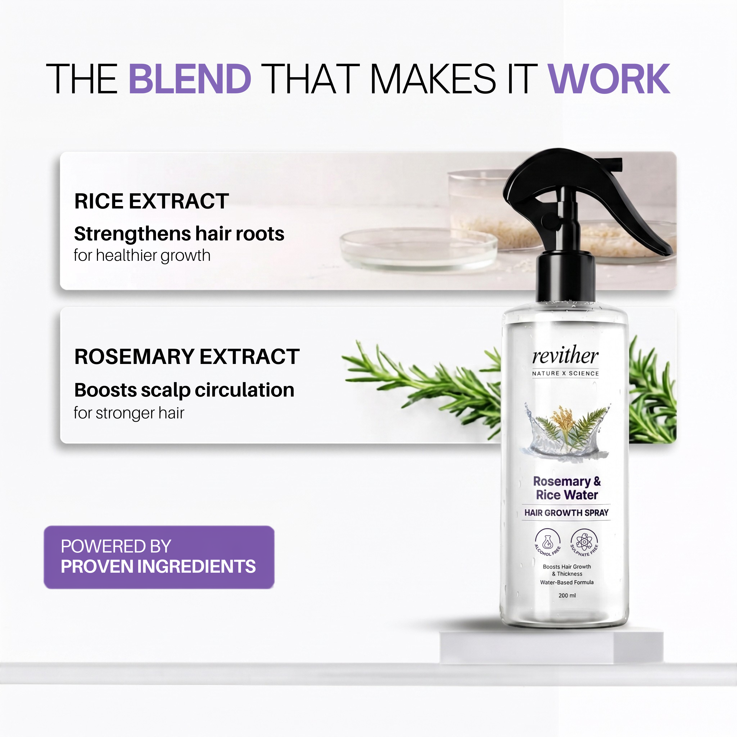 Rosemary + Rice Water Spray