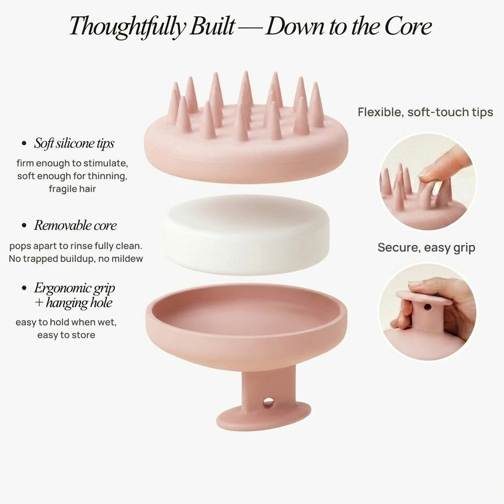 Scalp Massager Brush for Fine & Thinning Hair